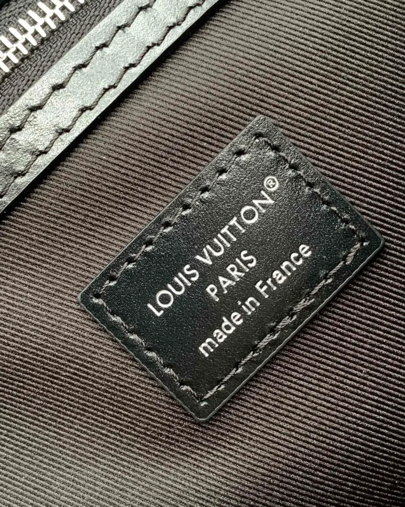 Black Slouchy Hobo Bag — interior label view