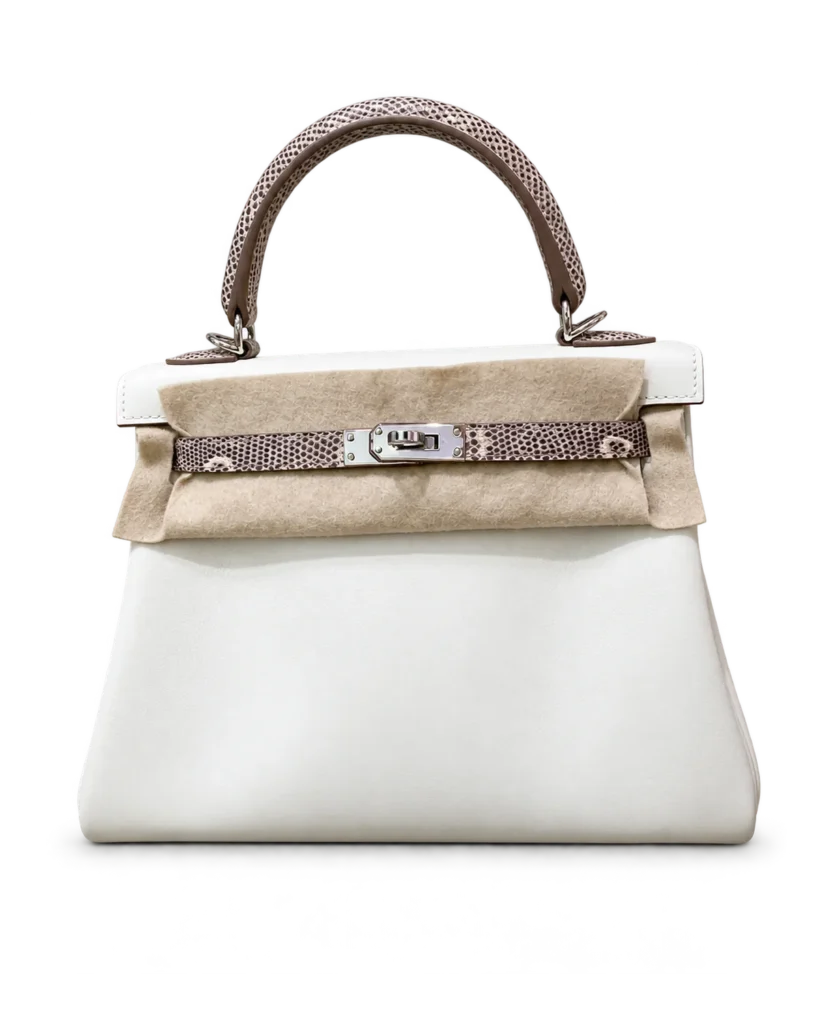 Kelly-Inspired 25 Natural Scale-Trim Bag, main view