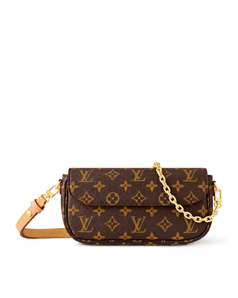 Brown Monogram Baguette Chain Bag — upright front view