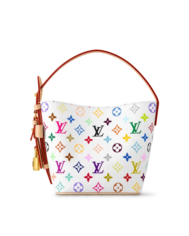 White Multicolor Monogram Bucket Bag — main view