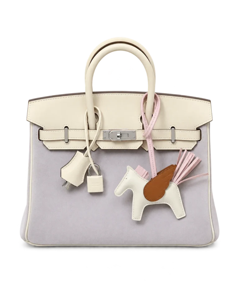Lilac Cream Two-Tone Top-Handle Bag — main view