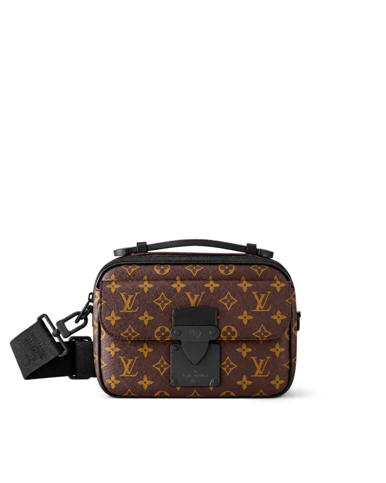 Brown Monogram Black-Trim Messenger Bag — main view