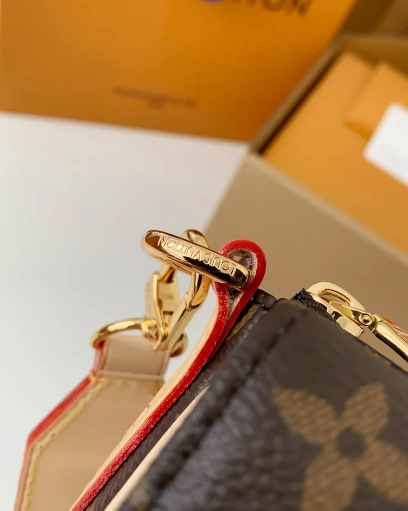 Brown Monogram Front-Pocket Shoulder Bag — clip view