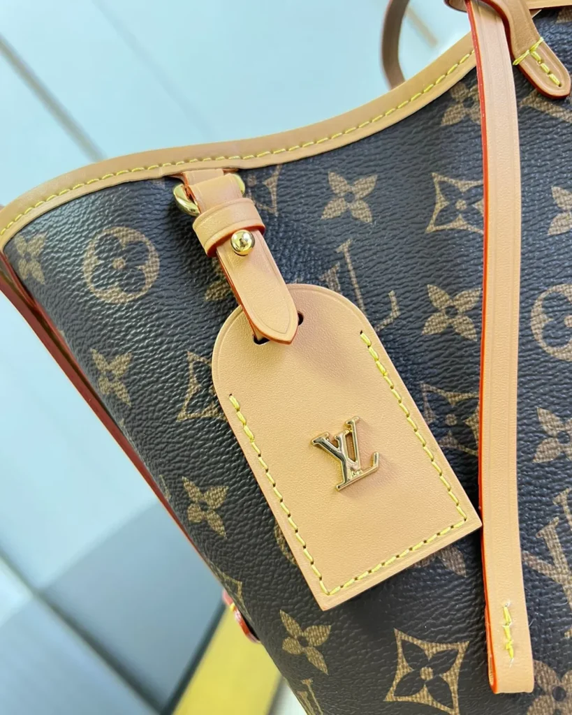 Brown Monogram Bow Shoulder Bag — tag view