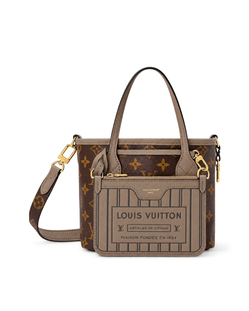 Brown Monogram Mini Tote with Front Pouch — main view