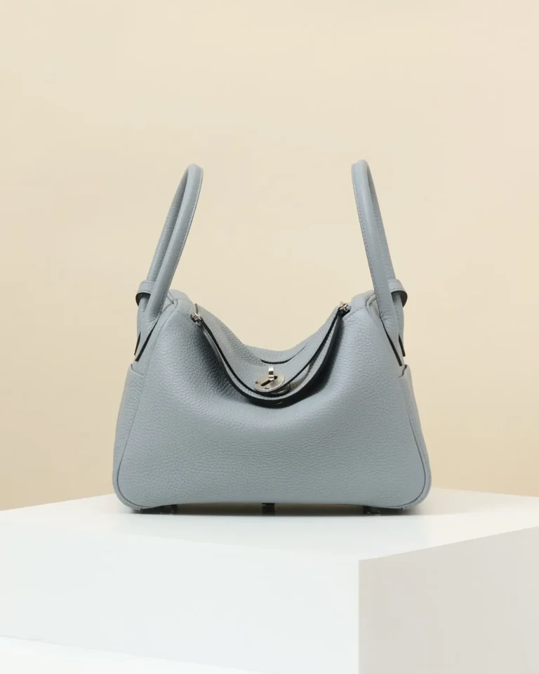 Ice Blue Folded Shoulder Bag — front view