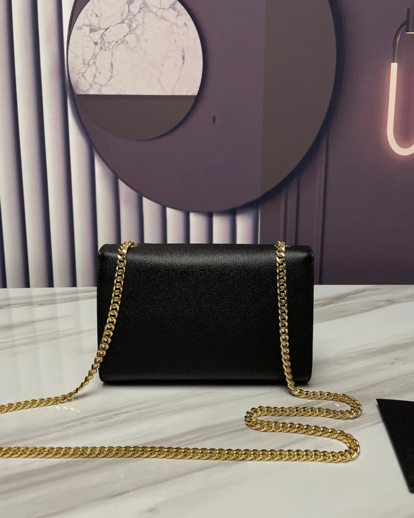 Black Tassel Chain Flap Bag — rear view