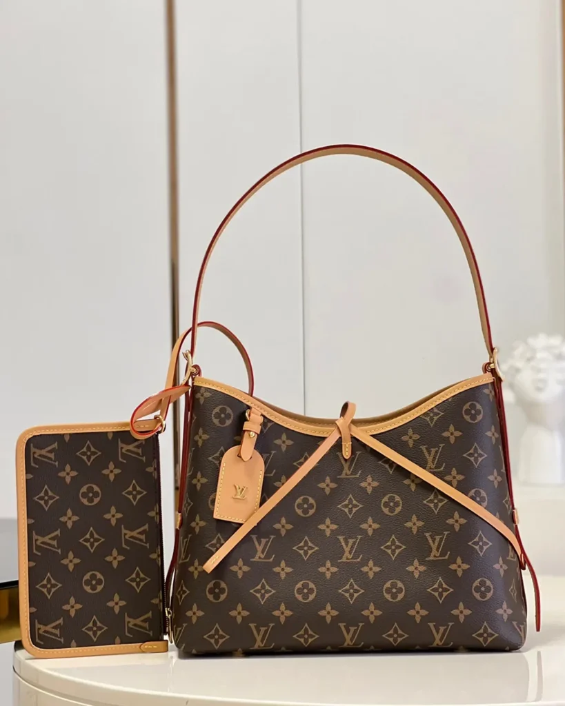 Brown Monogram Bow Shoulder Bag — front view