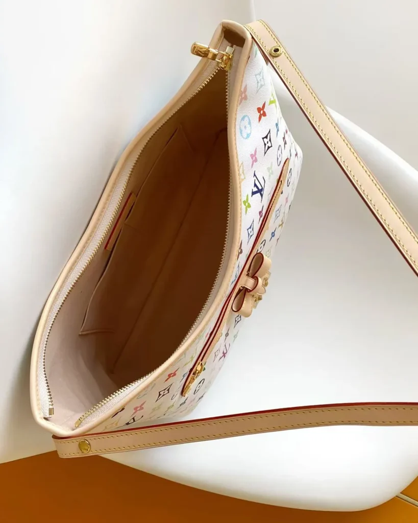 White Multicolor Monogram Shoulder Bag — 9