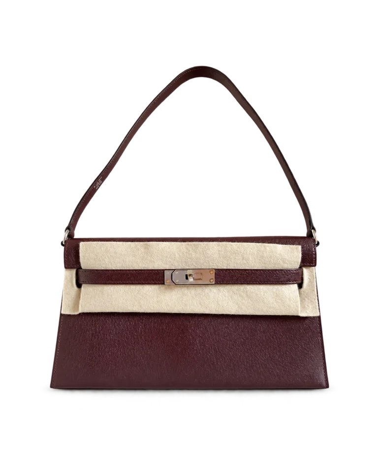 Burgundy structured shoulder bag, main view