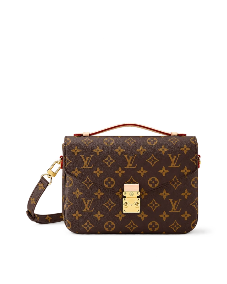 Brown Monogram Flap Satchel — main view
