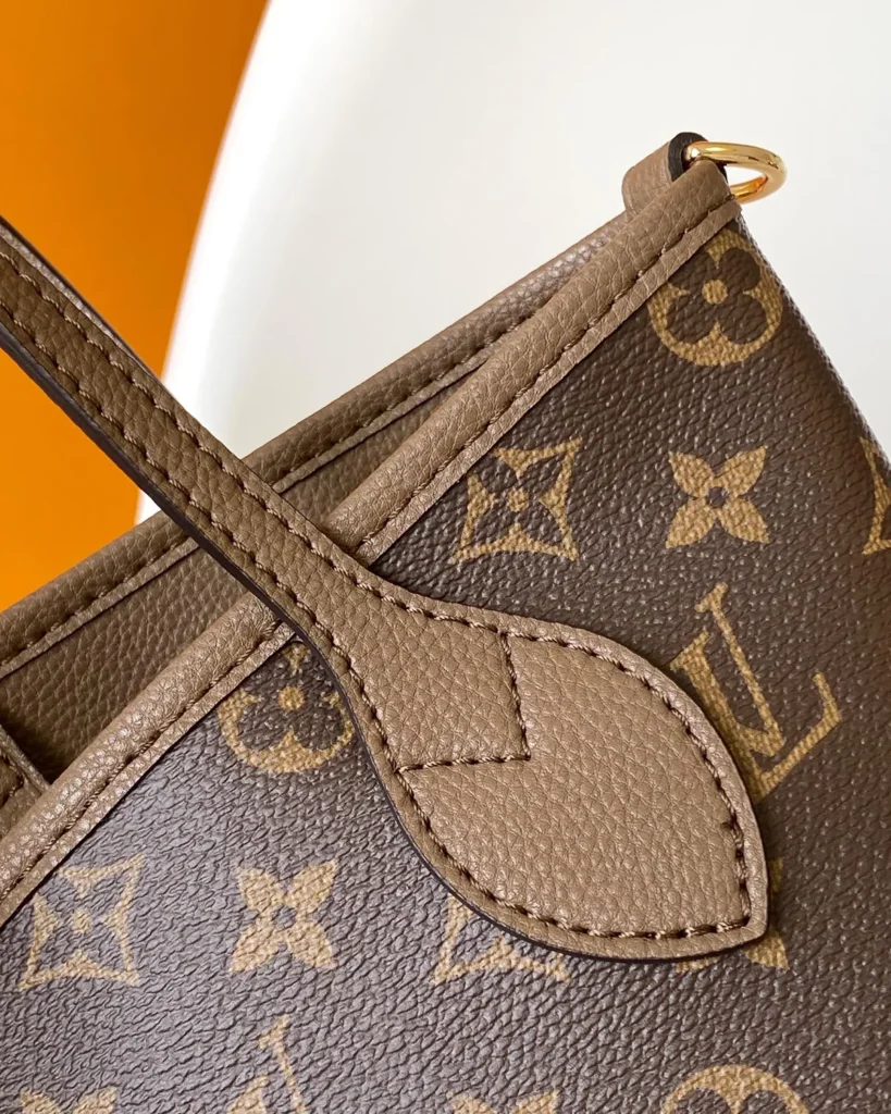 Brown and Taupe Monogram Mini Tote with Detachable Pouch — 8