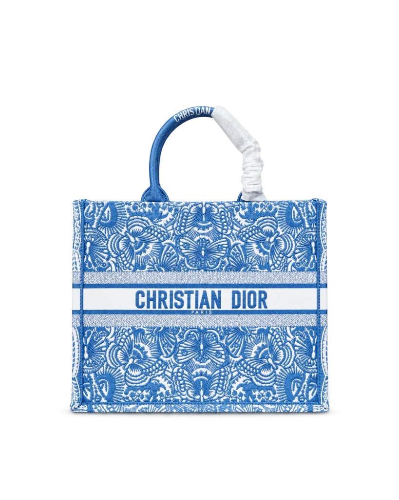 Blue Butterfly Pattern Tote — main view