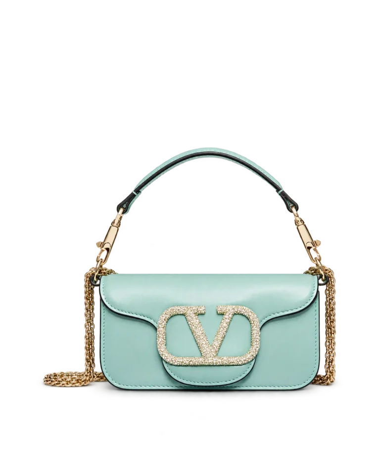 Mint Green Stone-Detail Flap Shoulder Bag — main view
