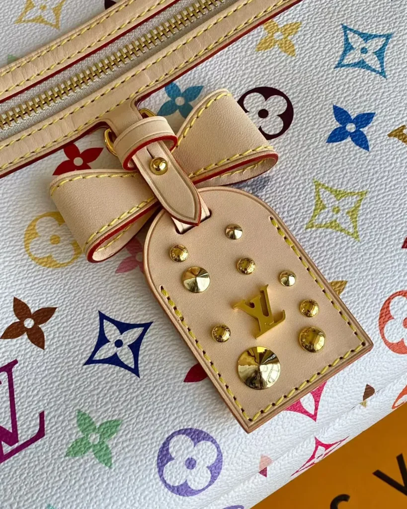 White Multicolor Monogram Shoulder Bag — 6