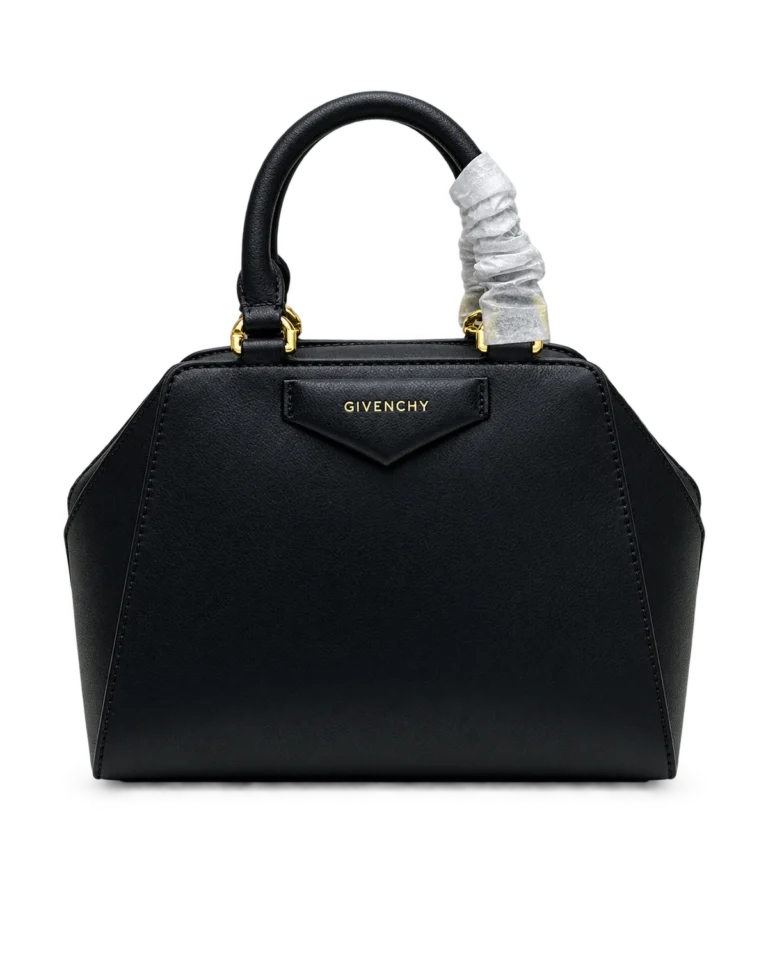 Black Domed Top Handle Bag — upright front view