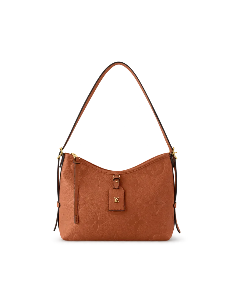 Cognac Embossed Monogram Shoulder Bag — main view