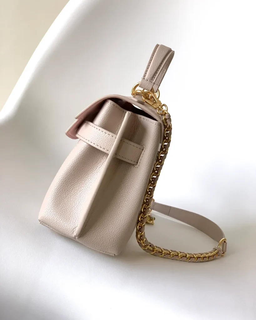 Greige Lockme Ever-Inspired Mini Handbag — side view