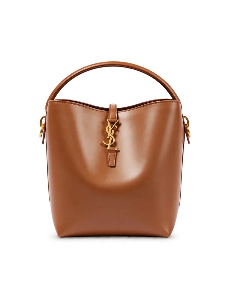 Tan Curved-Top Bucket Bag — main view