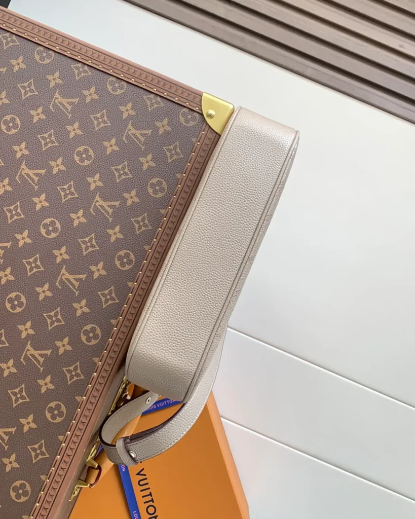 Taupe Perforated Monogram Shoulder Bag — base view