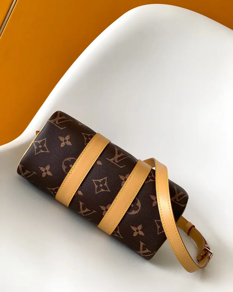 Brown Monogram Duffle Bag with Tan Trim