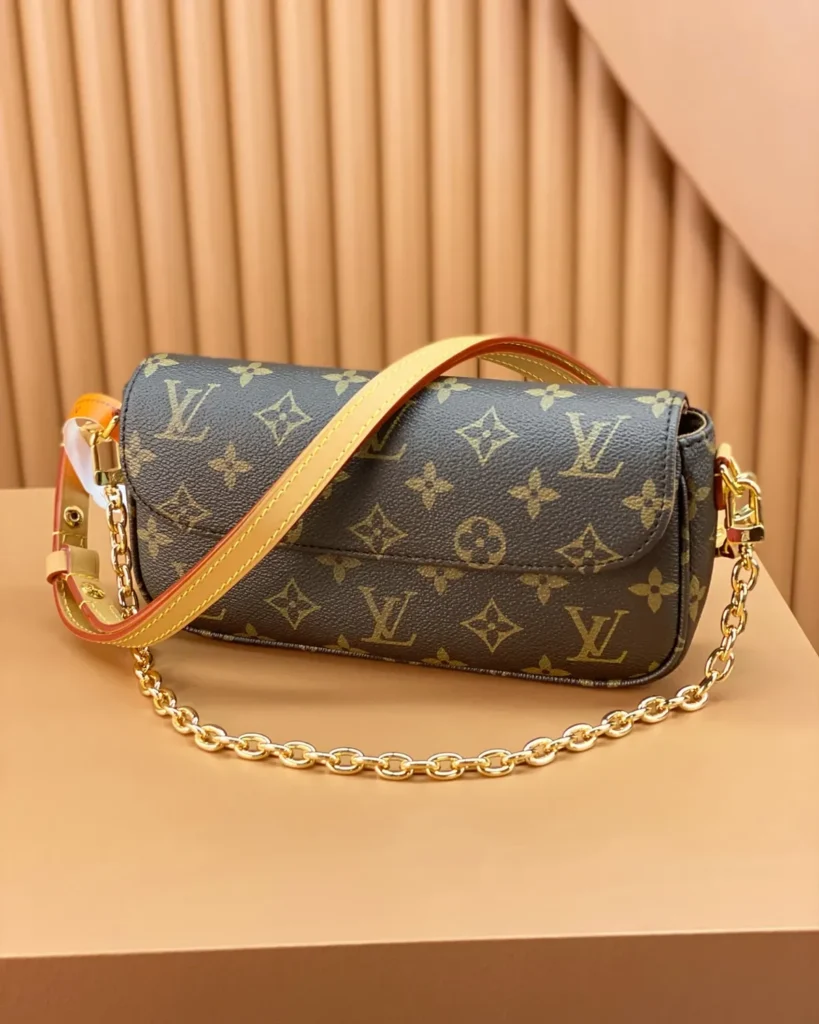 Brown Monogram Baguette Chain Bag — strap view