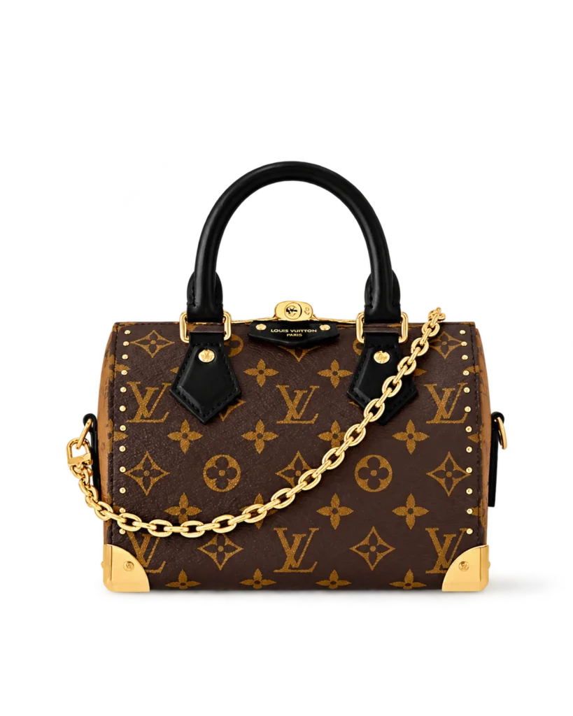 Brown Monogram Studded Trunk Bag — main view