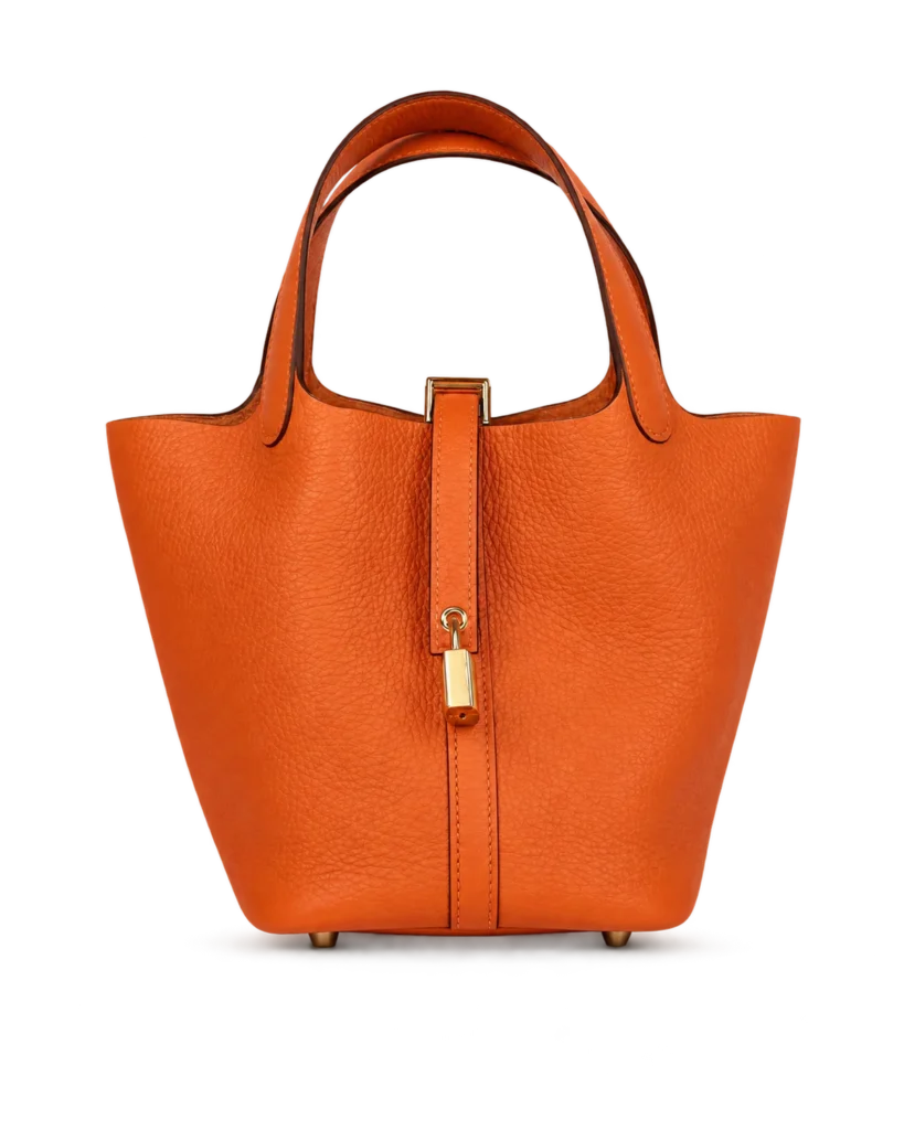 Picotin-Inspired 18 Orange Bucket Bag, main view