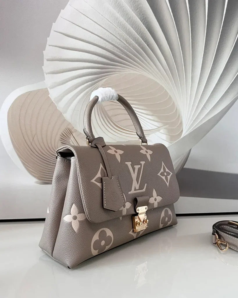 Madeleine-Inspired Monogram Top-Handle Handbag — side view