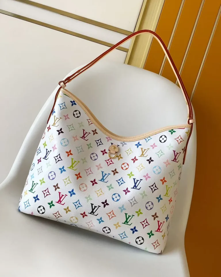 White Multicolor Monogram Shoulder Bag
