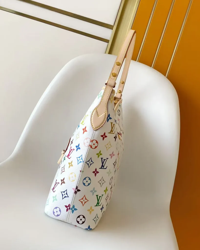White Multicolor Monogram Shoulder Bag — 3