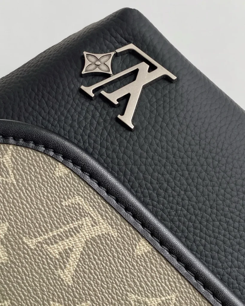 Black and Olive Monogram Crossbody Pouch — 7