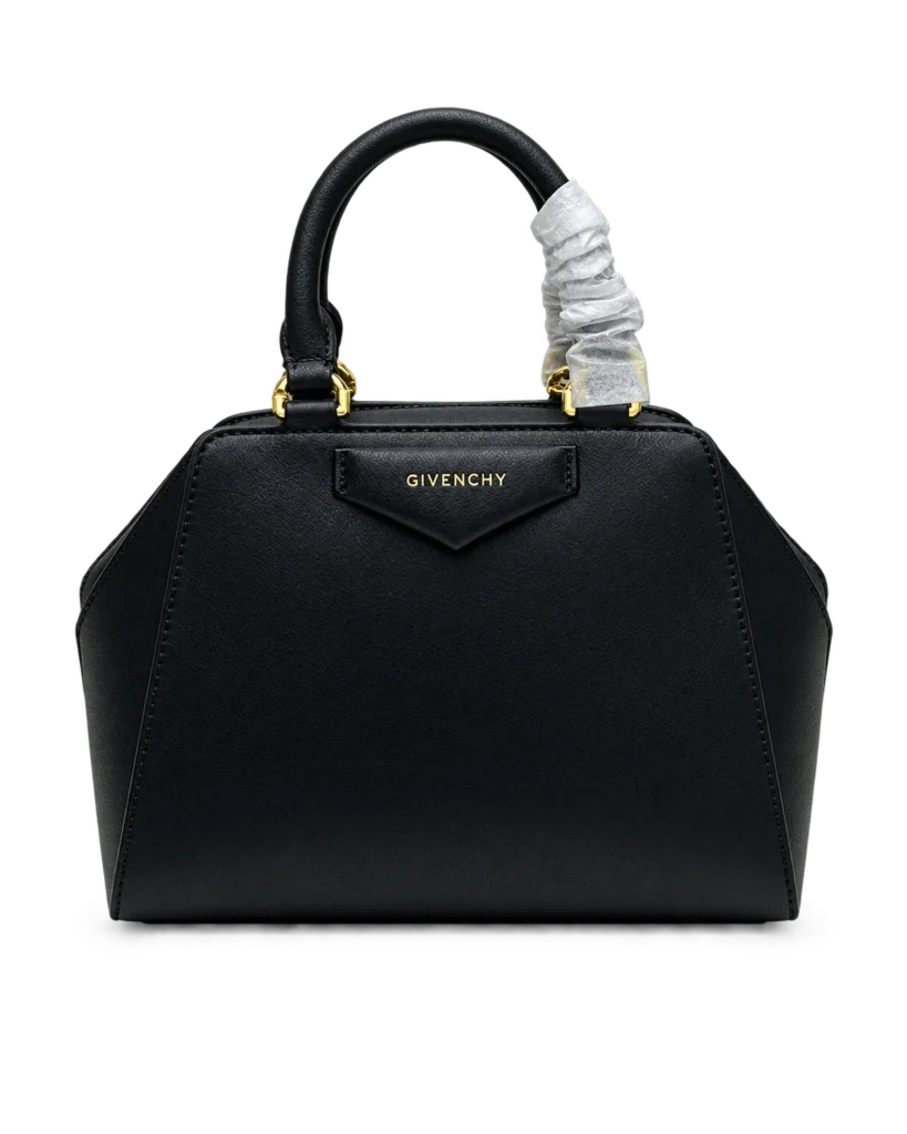 Black Domed Top Handle Bag — upright front view