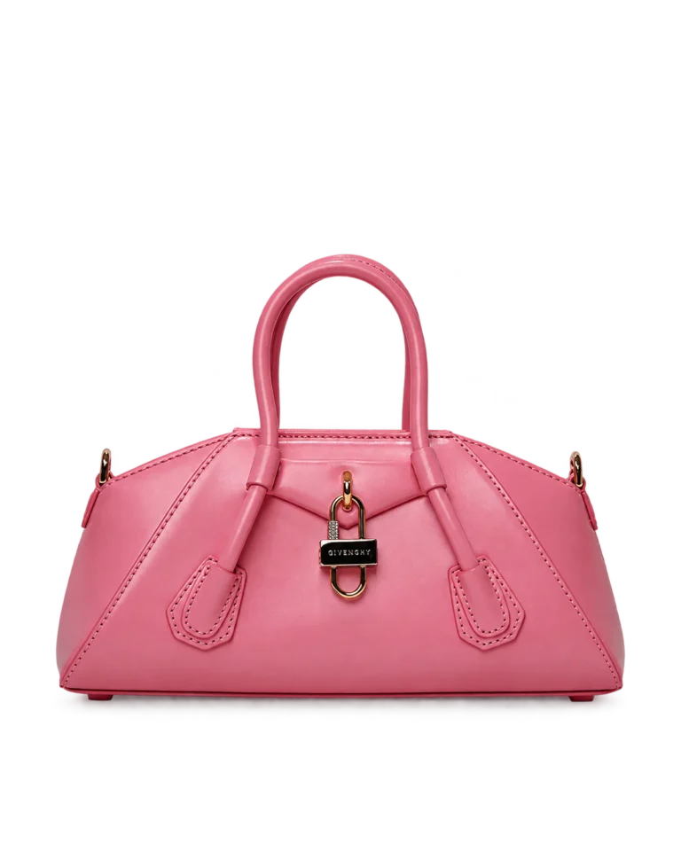 Pink Elongated Padlock Satchel — main view