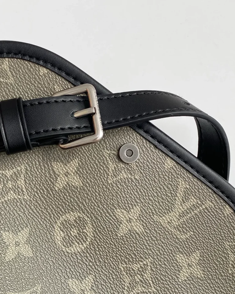 Black and Olive Monogram Crossbody Pouch