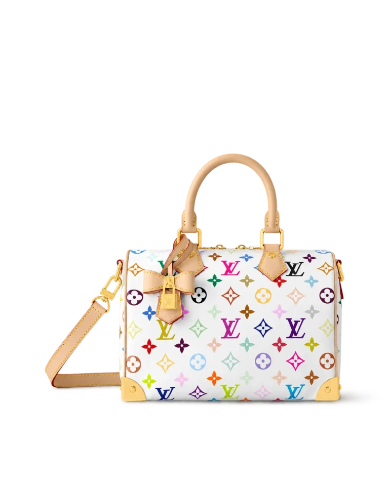 White Multicolor Monogram Top-Handle Bag — main view