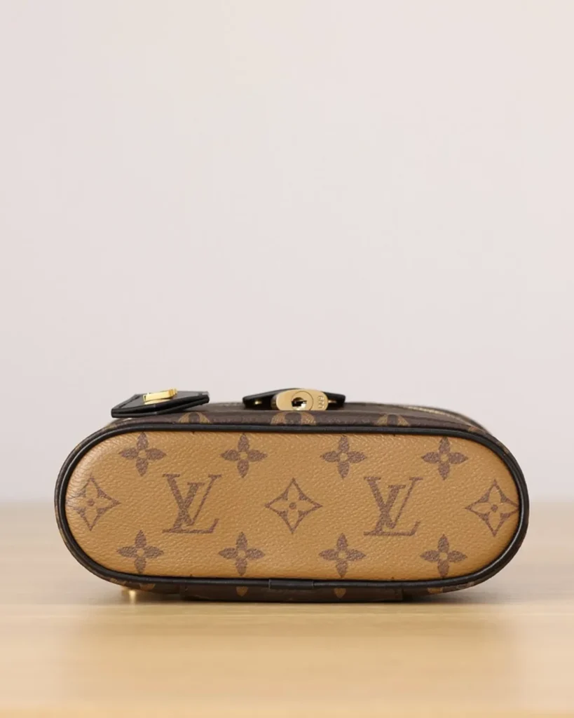 Brown Monogram Vanity Case with Padlock — base view
