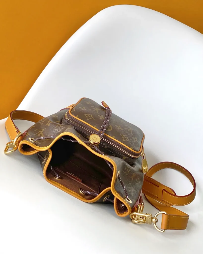 Brown Monogram Drawstring Bucket Bag — 9