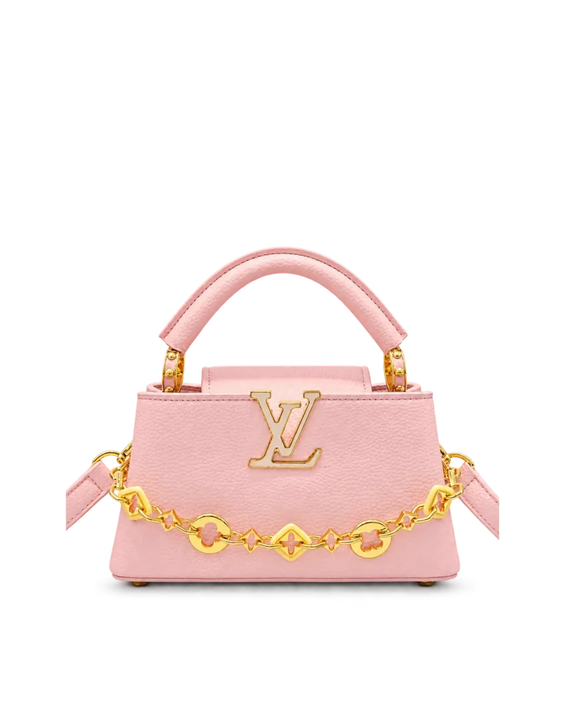 Pink Floral-Chain Top-Handle Bag — main view