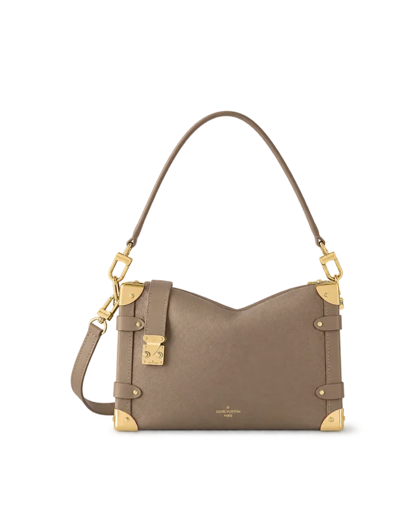 Taupe Corner-Plate Shoulder Bag — main view