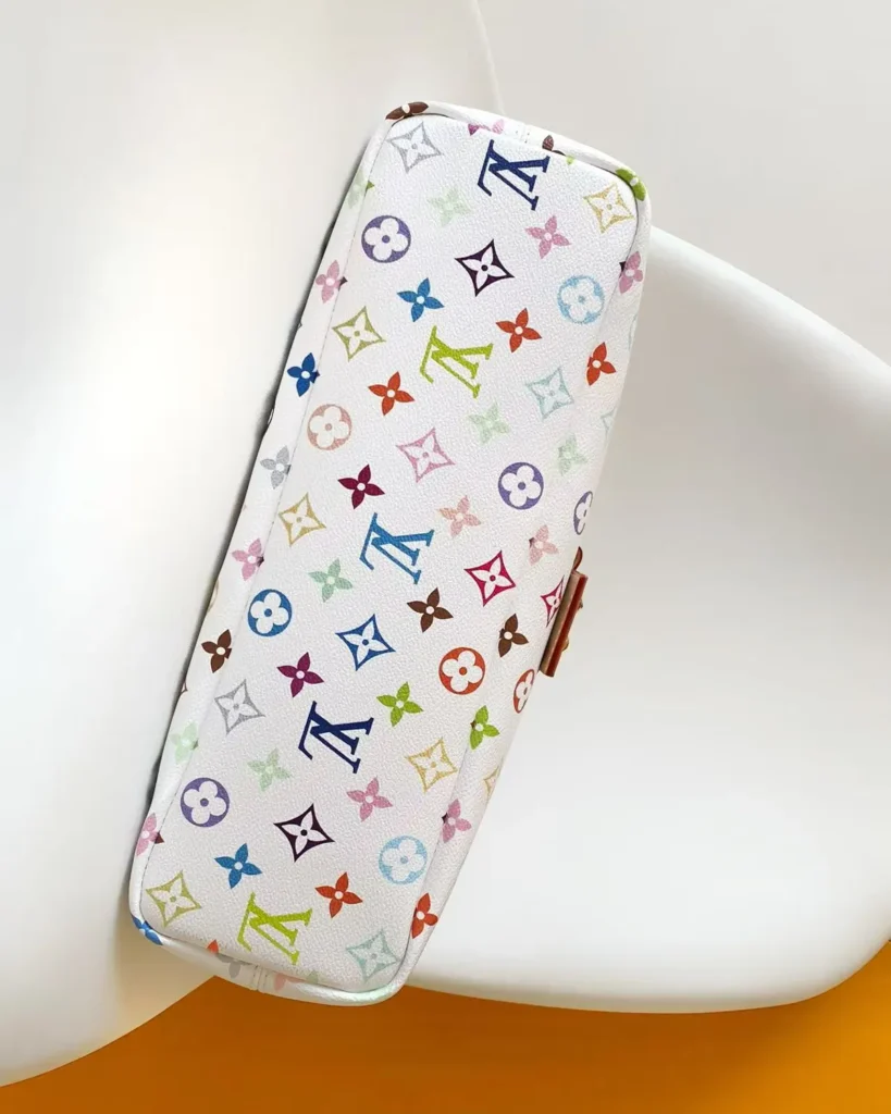 White Multicolor Monogram Shoulder Bag — 5