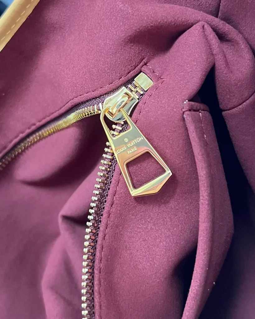 Brown Monogram Bow Shoulder Bag — interior pocket view