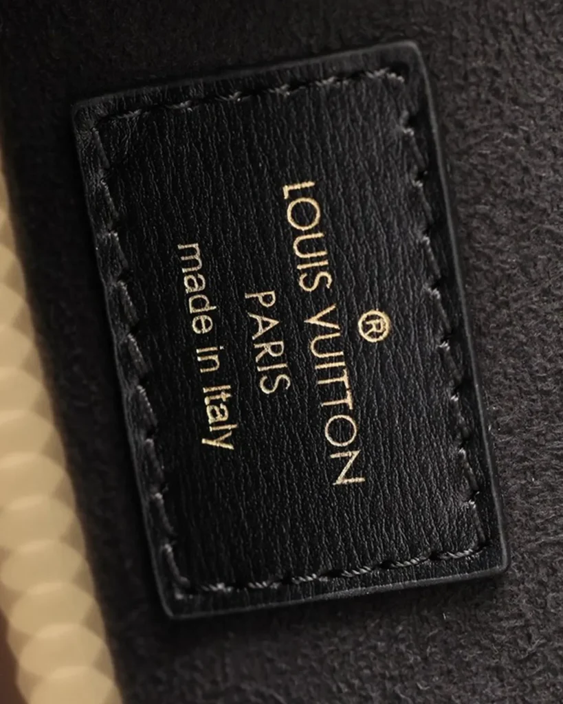 Brown Monogram Vanity Case with Padlock — interior label view