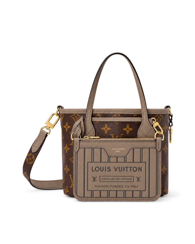 Brown Monogram Mini Tote with Front Pouch — main view