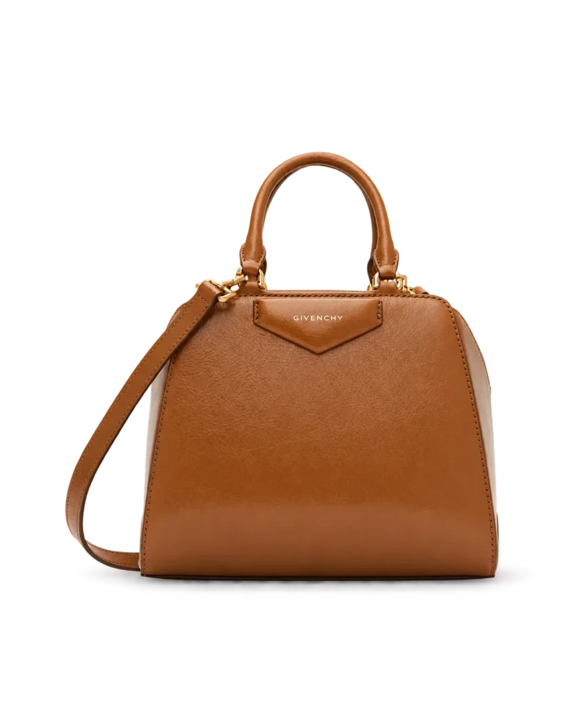 Tan Domed Top Handle Bag — main view