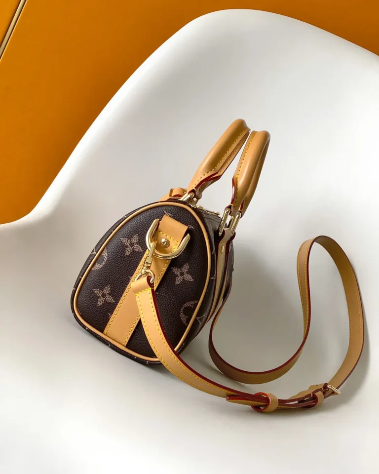 Brown Monogram Duffle Bag with Tan Trim