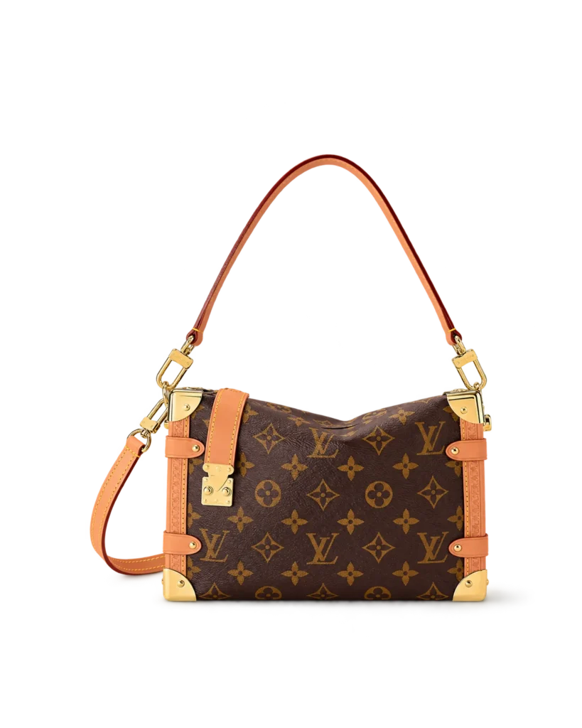 Brown Monogram Tan-Trim Shoulder Bag — main view