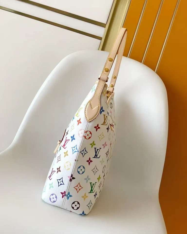 White Multicolor Monogram Shoulder Bag