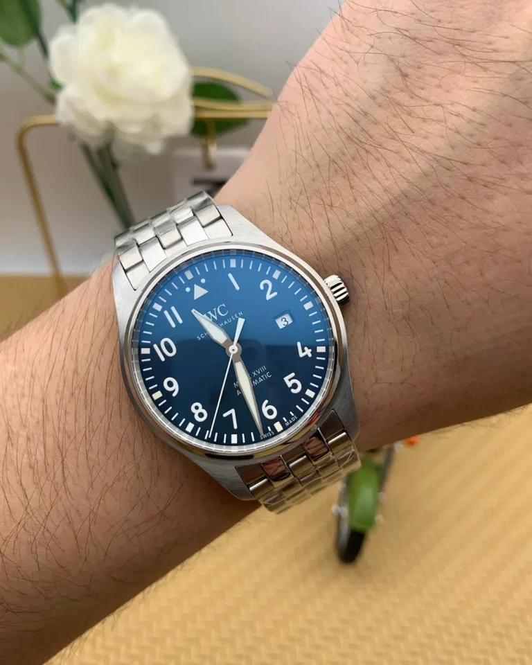 The Heritage Aviator Watch – Full Steel & Sunburst Blue