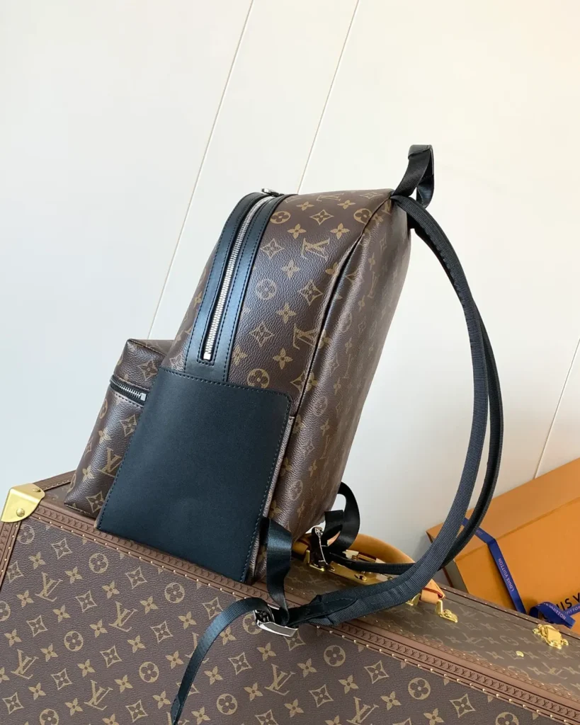 Brown Monogram Discovery-Inspired Backpack — side view